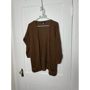 Vintage Zanone Silk Slouchy Oversized Brown Cardigan Sweater Women's Medium